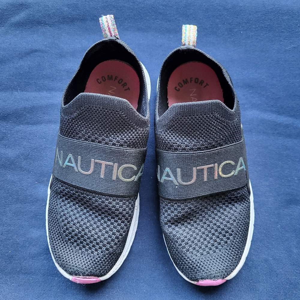 Nautica Kids Black Slip-On Sneakers